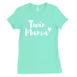 Twin Mama Womens Cotton Tee T-Shirt Funny Mother's Day Gift T-Shirt