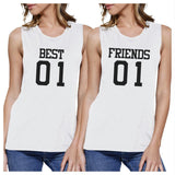 Best01 Friends01 BFF Matching Muscle Shirts Womens Tank