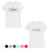 Stars And Stripes BFF Matching Shirts Womens Black Unique Gift