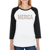'Merica Cute Tribal Pattern Baseball Tee For Women Gifts For Her