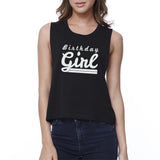 Birthday Girl Womens Black Crop Top