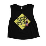 Brewtiful Abeerica Womens Cute 4th of July Crop Tank Top Funny Gift