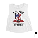 Veterans Wife Shirt Womens Cute Graphic 4th of July Crop Tee Gift