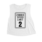 Zombie Speed Limit Womens Crop Top
