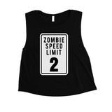 Zombie Speed Limit Womens Crop Top