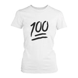 100 Points T-shirt Back To School Tee Ladies Cute Short sleeve Shirt