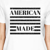 American Made Womens White Fourth Of July Decorative Graphic Shirt