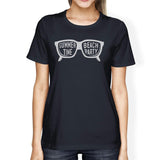Summer Time Beach Party Womens Navy Shirt