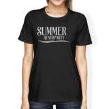 Summer Beach Party Womens Black Shirt