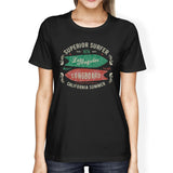 Superior Surfer Los Angeles Longboard Womens Black Shirt