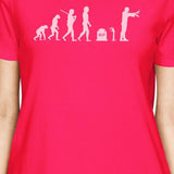 Zombie Evolution Womens Hot Pink Shirt