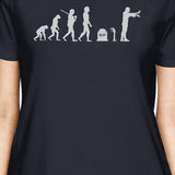 Zombie Evolution Womens Navy Shirt
