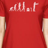 Zombie Evolution Womens Red Shirt