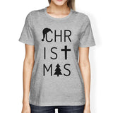 Christmas Letters Womens Grey Shirt