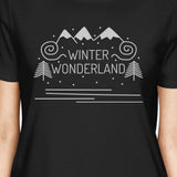 Winter Wonderland Womens Black Shirt