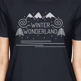 Winter Wonderland Womens Navy Shirt