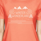 Winter Wonderland Womens Peach Shirt