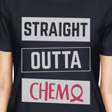 Straight Outta Chemo Breast Cancer Womens Navy Shirt