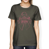 Warrior Breast Cancer Awareness Womens Dark Grey Shirt