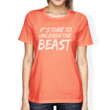 Unleash Beast Womens Funny Workout Shirt T-Shirt Workout Lover Gift