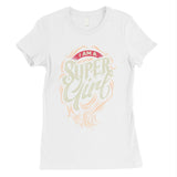 Super Girl Hair Womens Funny Graphic T-Shirt Short Sleeves Cotton