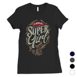 Super Girl Hair Womens Funny Graphic T-Shirt Short Sleeves Cotton