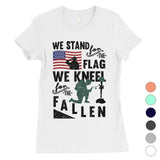We Stand We Kneel Womens Veterans T-Shirt Cute 4th of July Outfits