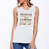 Eating Cookies Was Workout Work Out Muscle Tee Gym Sleeveless Tank