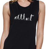 Zombie Evolution Womens Black Muscle Top