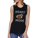 Feast Mode Womens Black Muscle Top