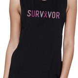 Survivor Womens Black Muscle Top