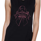 Warrior Breast Cancer Awareness Womens Black Muscle Top