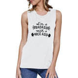 Bad Nice Ass Womens Cute Cotton Gym Tank Top Muscle Shirt For Her