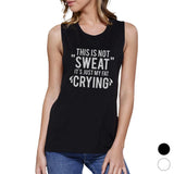Fat Crying Womens Funny Work Out Tank Top Muscle Shirt Gift For Gym