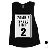 Zombie Speed Limit Womens Muscle Shirt