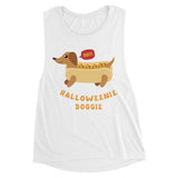 Halloweenie Doggie Womens Muscle Shirt