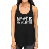 My Dog My Valentine Womens Tank Top Valentine's Gift For Dog Lover