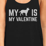 My Dog My Valentine Womens Tank Top Valentine's Gift For Dog Lover