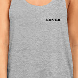 Lover Women's Racerback Tank Top Simple Typography Cute Gift Ideas