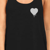 Melting Heart Women TankTop Heart Printed Chest Size Graphic  Tank