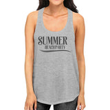 Summer Beach Party Womens Grey Tank Top