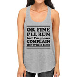 Run Complain Womens Funny Work Out Cute Racerback Tank Top Gag Gift