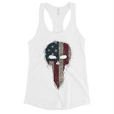Vintage American Skull Womens Tank Top Cute 4th of July Outfits