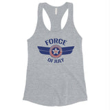 Force Of July Womens Racerback Workout Tank Top 4th Of July Outfit