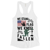 We Stand We Kneel Womens Racerback Tank Top Memorial Day Gift