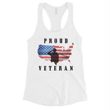 Proud Veteran Mom Shirt Womens Cute Racerback Tank Top For Workout