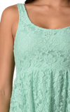 Women's Empire Waist Allover Lace Dress