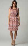 Women's Stripe Printed Peasant Dress