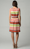 Women's Stripe Printed Peasant Dress