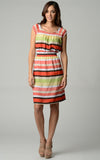 Women's Stripe Printed Peasant Dress